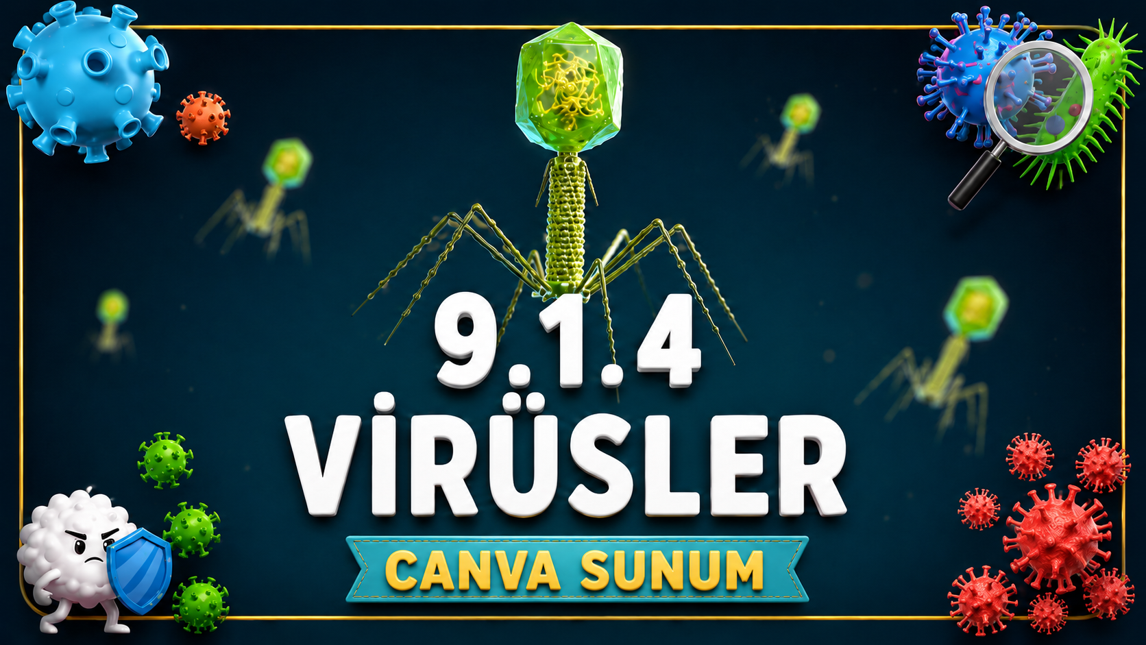 VİRÜSLER - Canva Linki kapak görseli